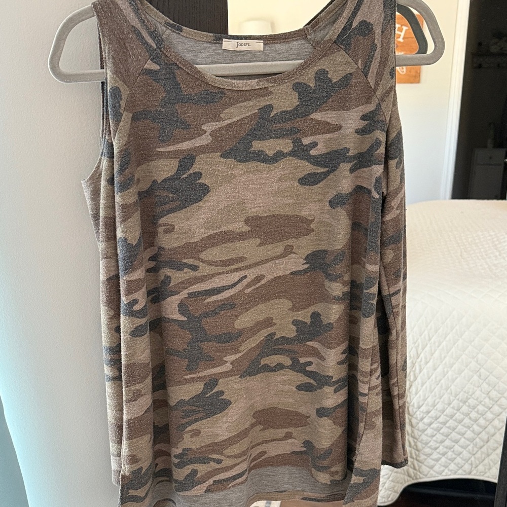 JODIFL Camouflage Tank Top in Brown and Green